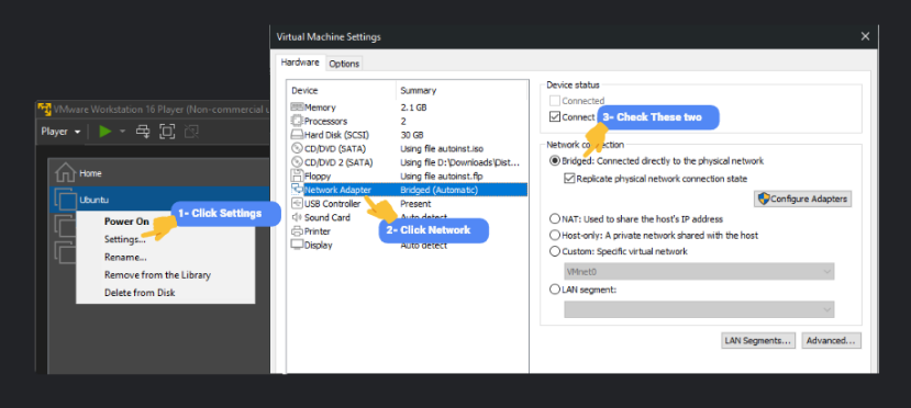 VMWare Workstation Player NAT To Bridged
